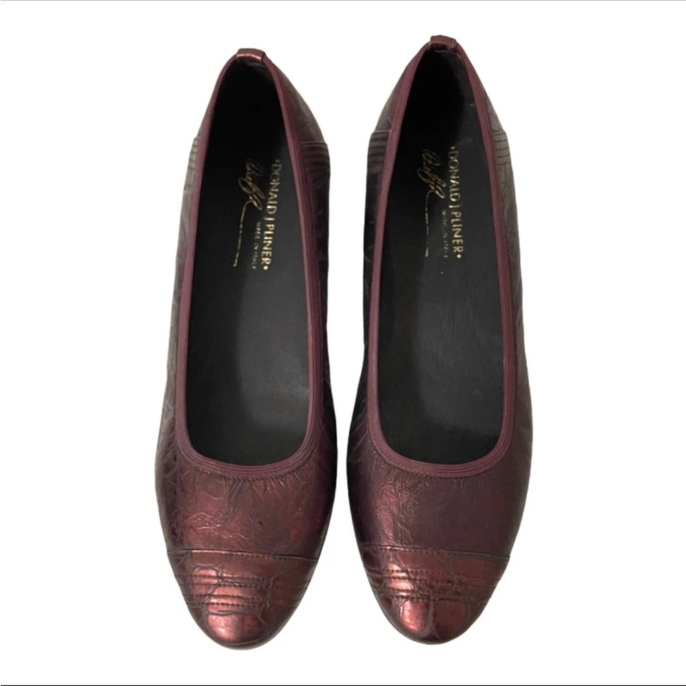 Donald J Pliner Hideyo Croc Ballet Flats